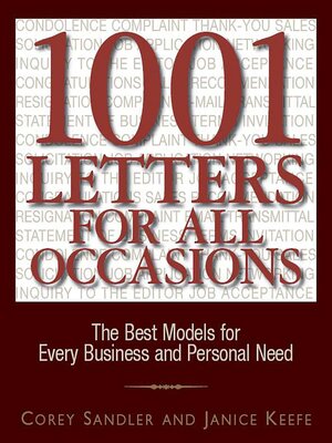 cover image of 1001 Letters For All Occasions